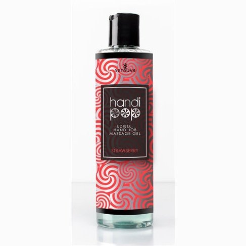 Handi Pop Handjob Massage Gel - Strawberry - 4.2 Oz. SEN-VL484