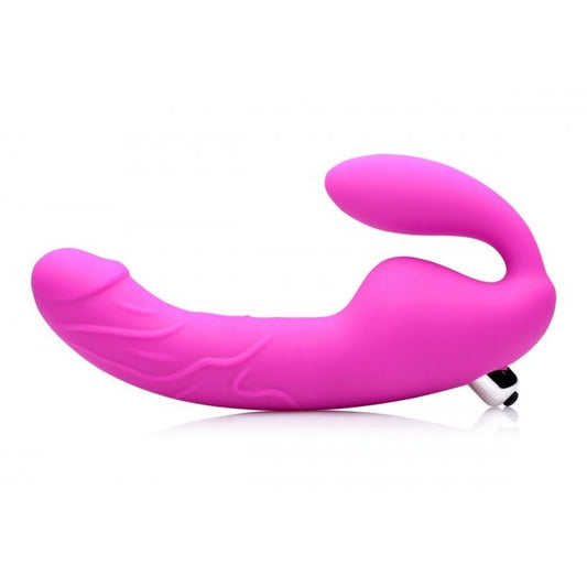 Royal Rider Vibrating Strapless Strap- on Dildo - Pink SU-AF467