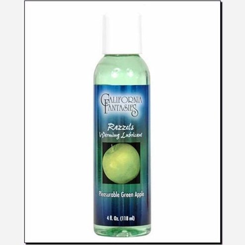 Razzels Warming Lubricant - Pleasurable Green Apple - 4 Oz. Bottle CF-RPG-04