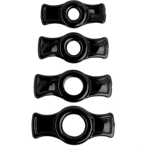 Titanmen Cock Ring Set - Black DJ3503-05