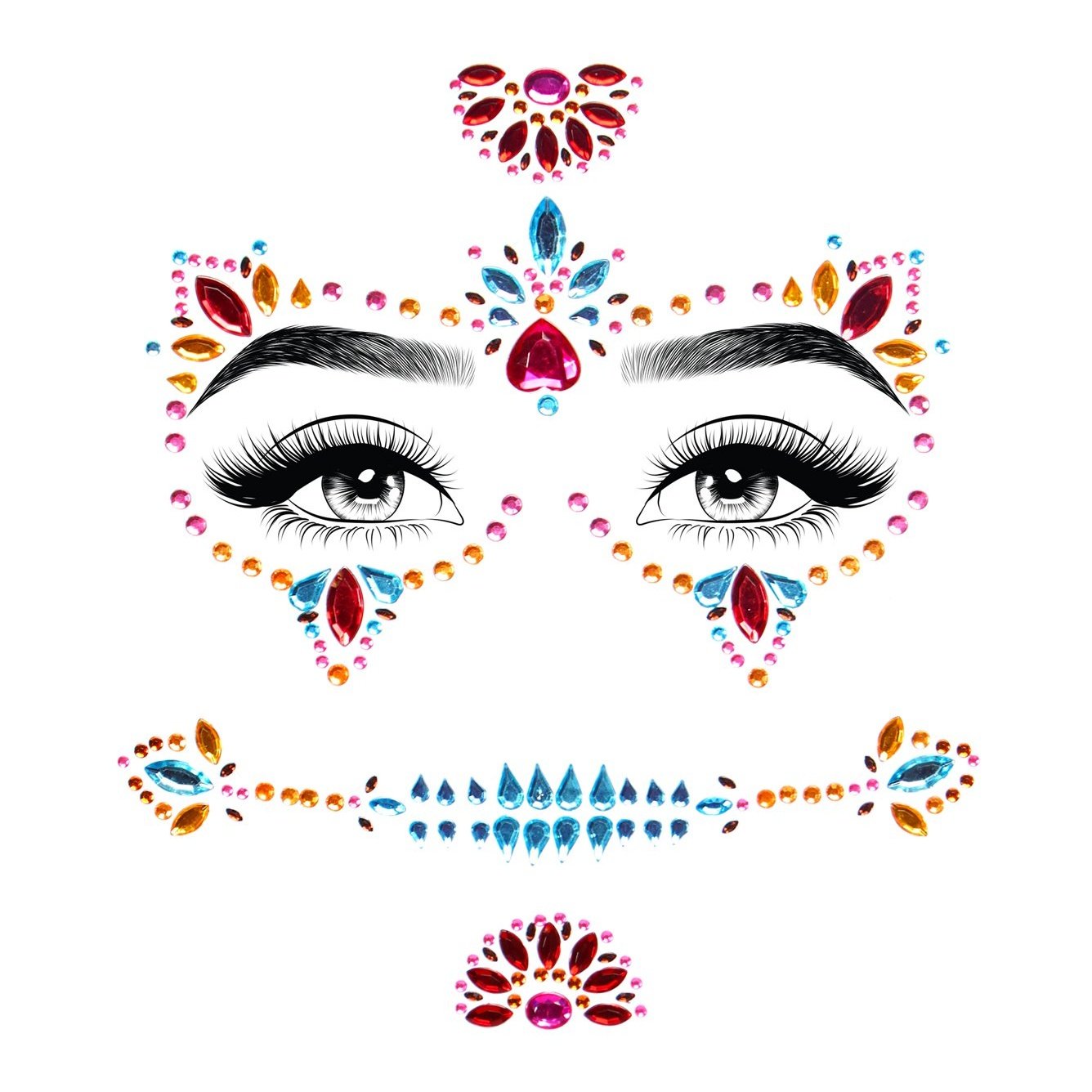 Day of the Dead Adhesive Face Jewels LA-EYE020