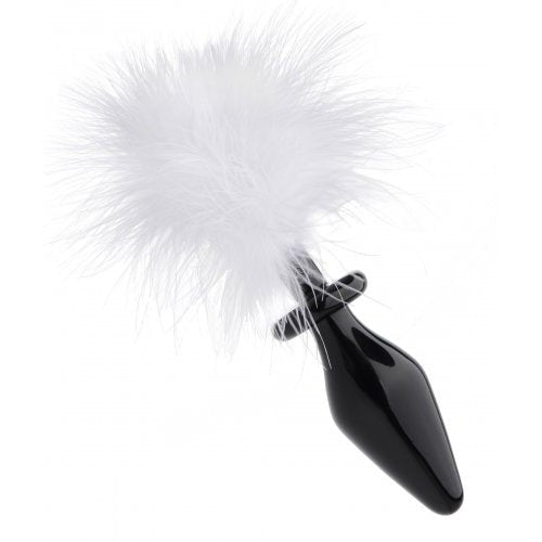 Fluffer Bunny Tail Glass Anal Plug FR-AE271