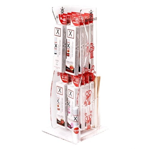 X on the Lips Buzzing Lip Balm - 16 Piece Tower Display - Assorted Flavors SEN-VL209-16T