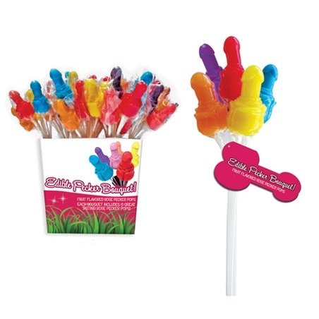 Edible Pecker Bouquet 72 Pieces Pail Display 12 Bundles HTP2861D