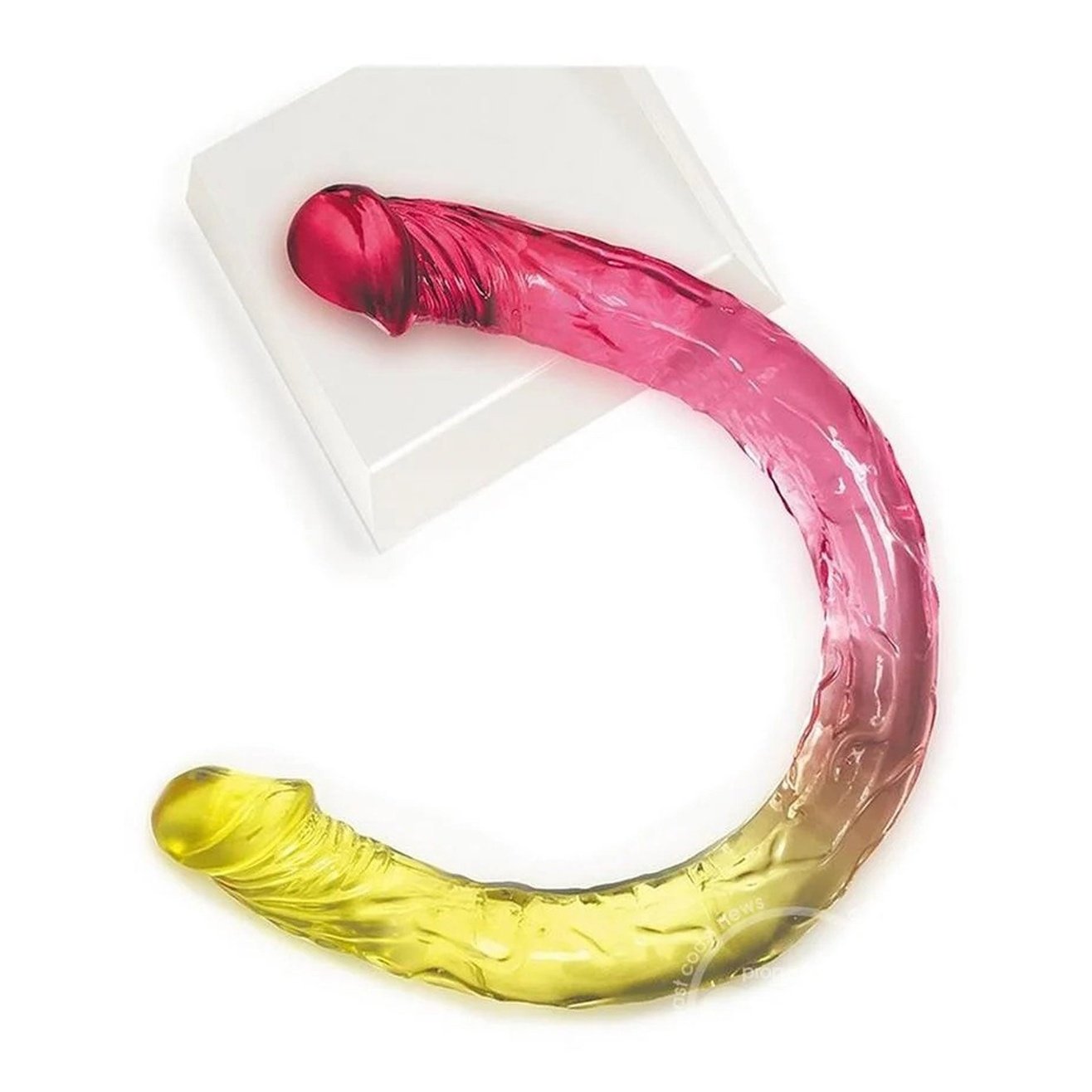 Shades - 17 Inch Double Dong - Pink and Yellow IC1306