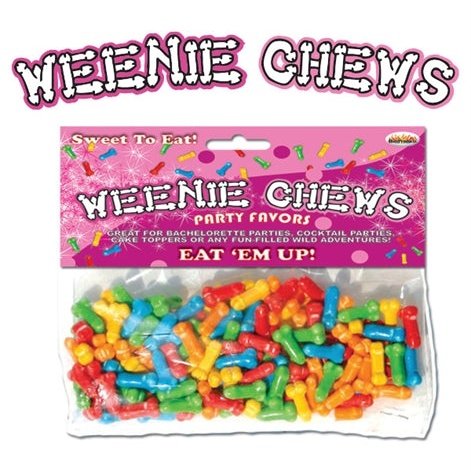 Weenie Chews Multi Flavor Assorted Penis Shaped Candy - 125 Piece Bag HTP2120