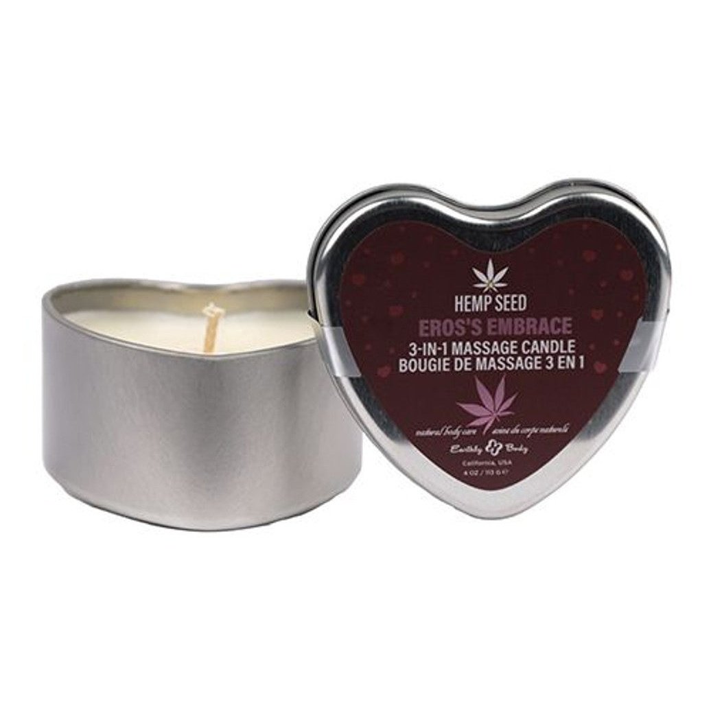 Hemp Seed 3-in-1 Valentines Day Candle - Ero's  Embrace 4 Oz EB-HSCV024B