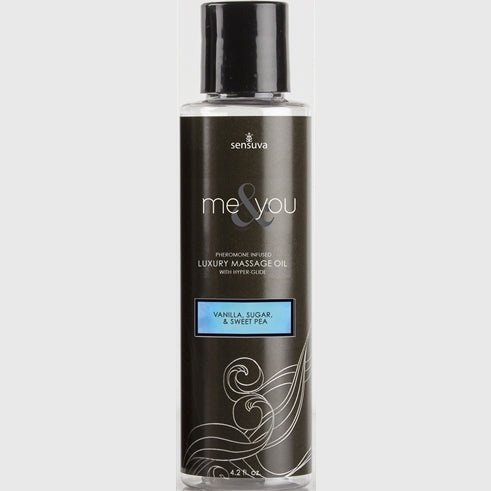 Me and You Massage Oil - Vanilla Sugar and Sweet Pea - 4.2 Oz. SEN-VL454