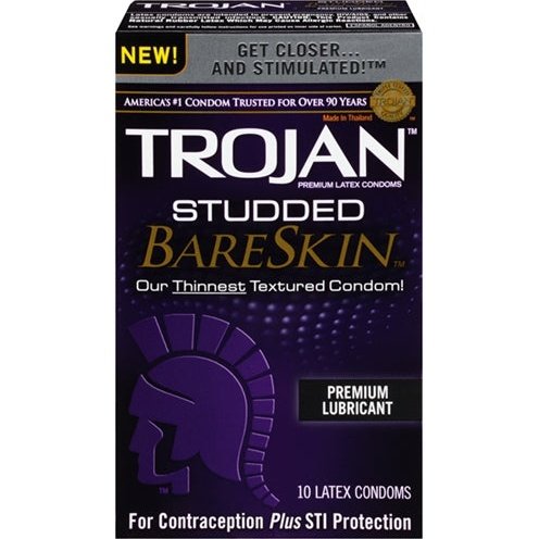 Trojan Studded Bareskin - 10 Pack PM22889