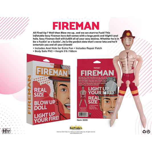 Fireman - Inflatable Party Doll HTP3335