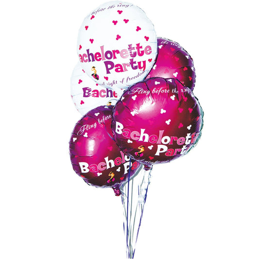 Bachelorette Party Foil Balloons 9 Pack Assorted  Colors HTP2512