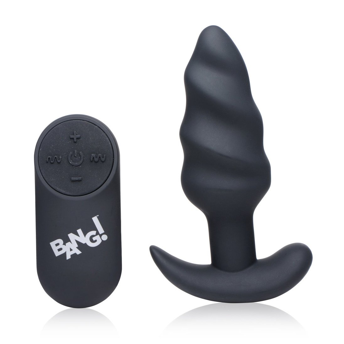 21x Silicone Swirl Plug With Remote -Black BNG-AG564-BLK