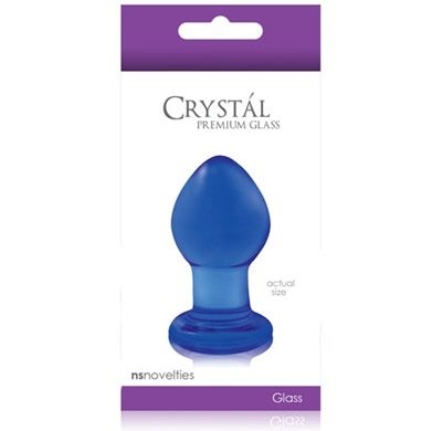 Crystal Premium Glass Plug - Small - Clear Blue NSN0701-17