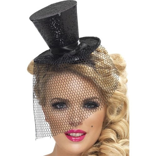 Mini Top Hat on Headband - Black FV-32927