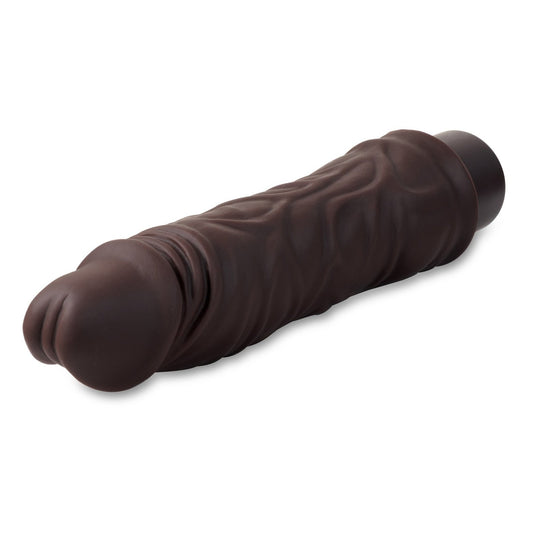 Dr. Skin Silicone - Dr. David - 8 Inch Vibrating  Dildo - Brown BL-12356