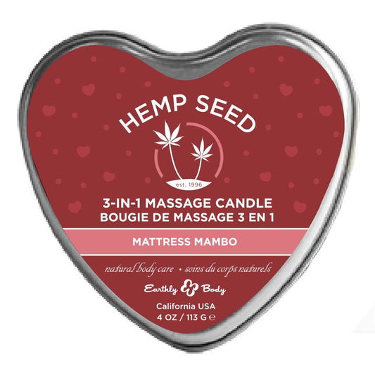 Hemp Seed 3-in-1 Massage Candle - Mattress Mambo  Mattress Mambo - 4oz EB-HSCV022C