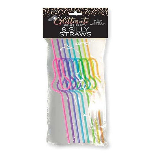 Glitterati Silly Penis Straws 8 Ct LG-CP1103