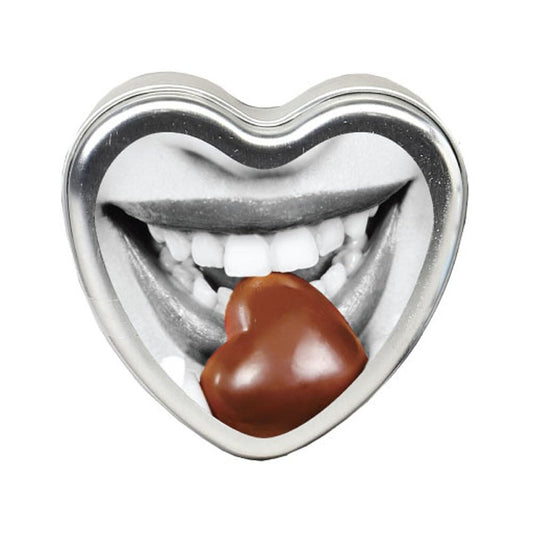 Edible Heart Candle- Chocolate - 4 Oz. EB-HSCK005