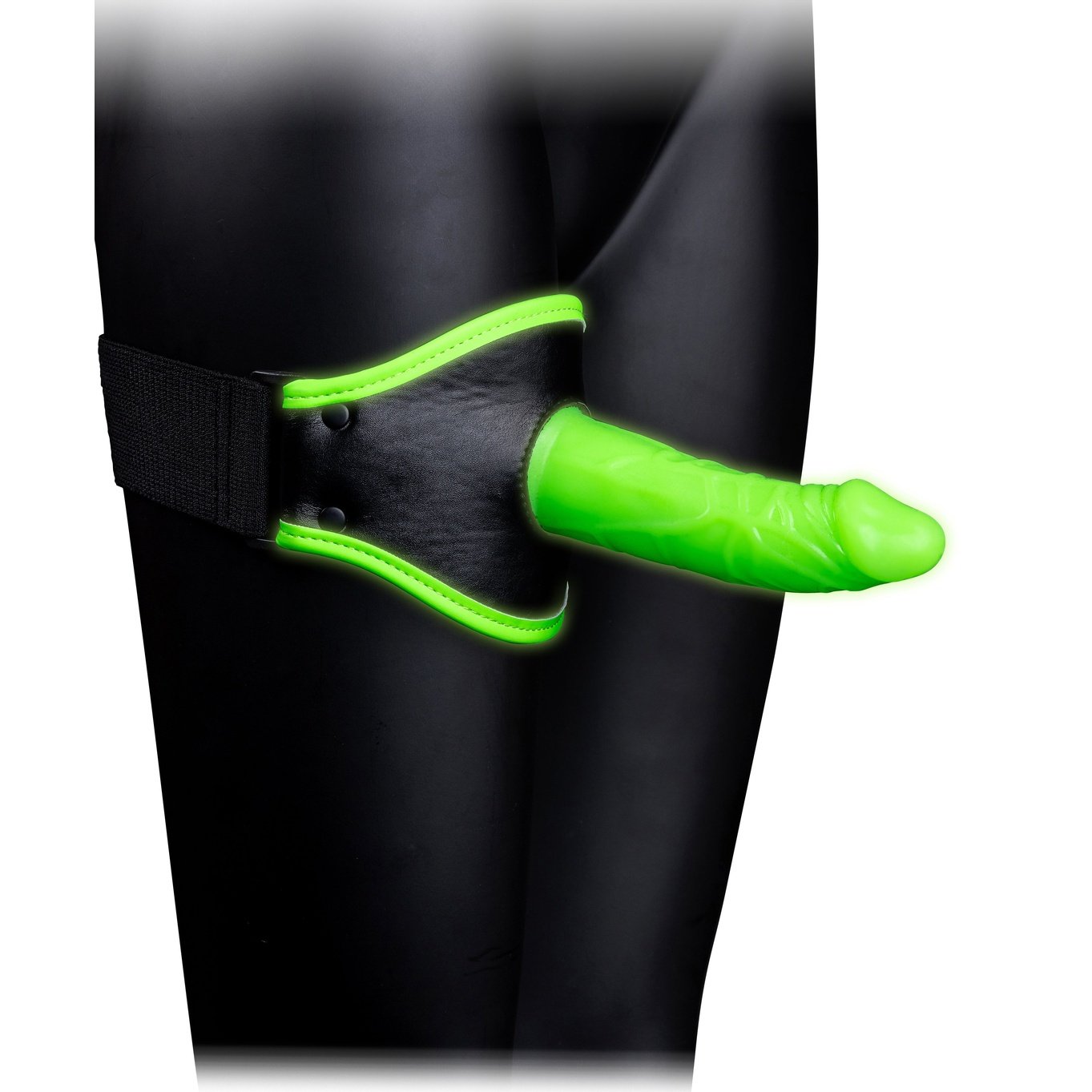 Thigh Strap-on With Silicone Dildo 5.7 Inch - Glow in the Dark OU-OU769GLO