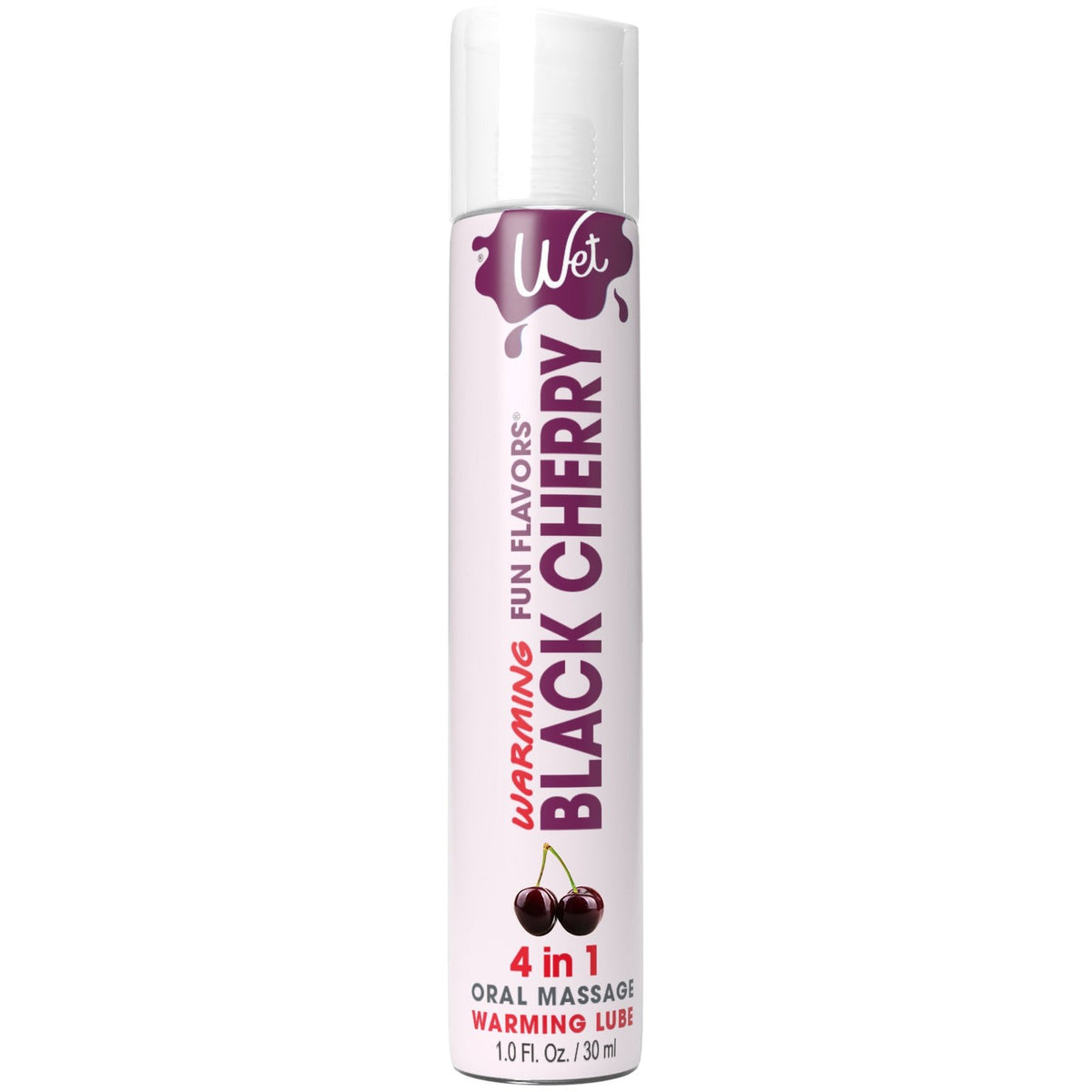 Wet Warming Fun Flavors - Black Cherry - 4 in 1  Lubricant 1 Oz WT20445
