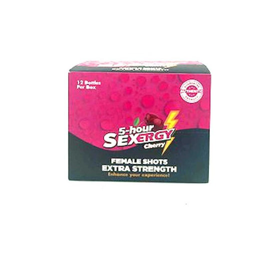 Sexergy - Female Liquid Shot 12 Ct Display -  Cherry CG-SEXFLIQ