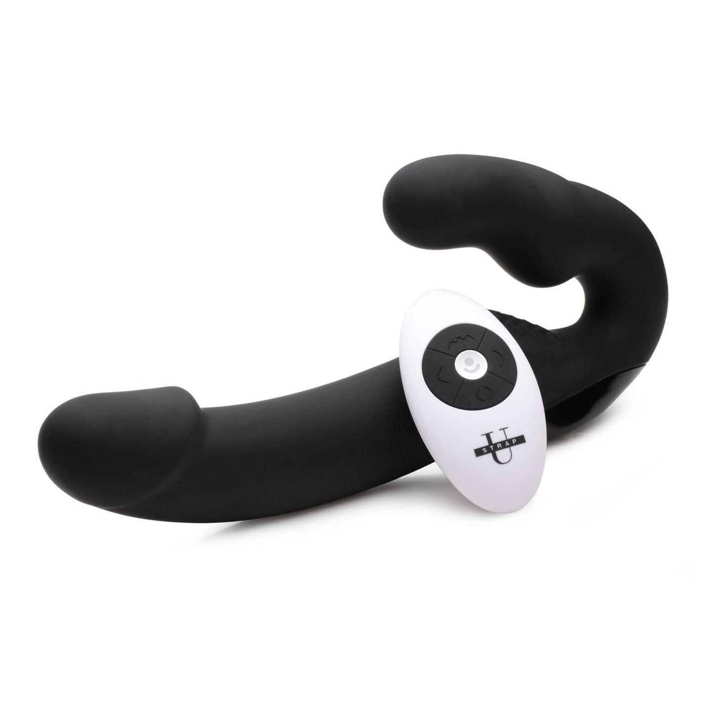 Urge Silicone Strapless Strap on With Remote - Black SU-AF707