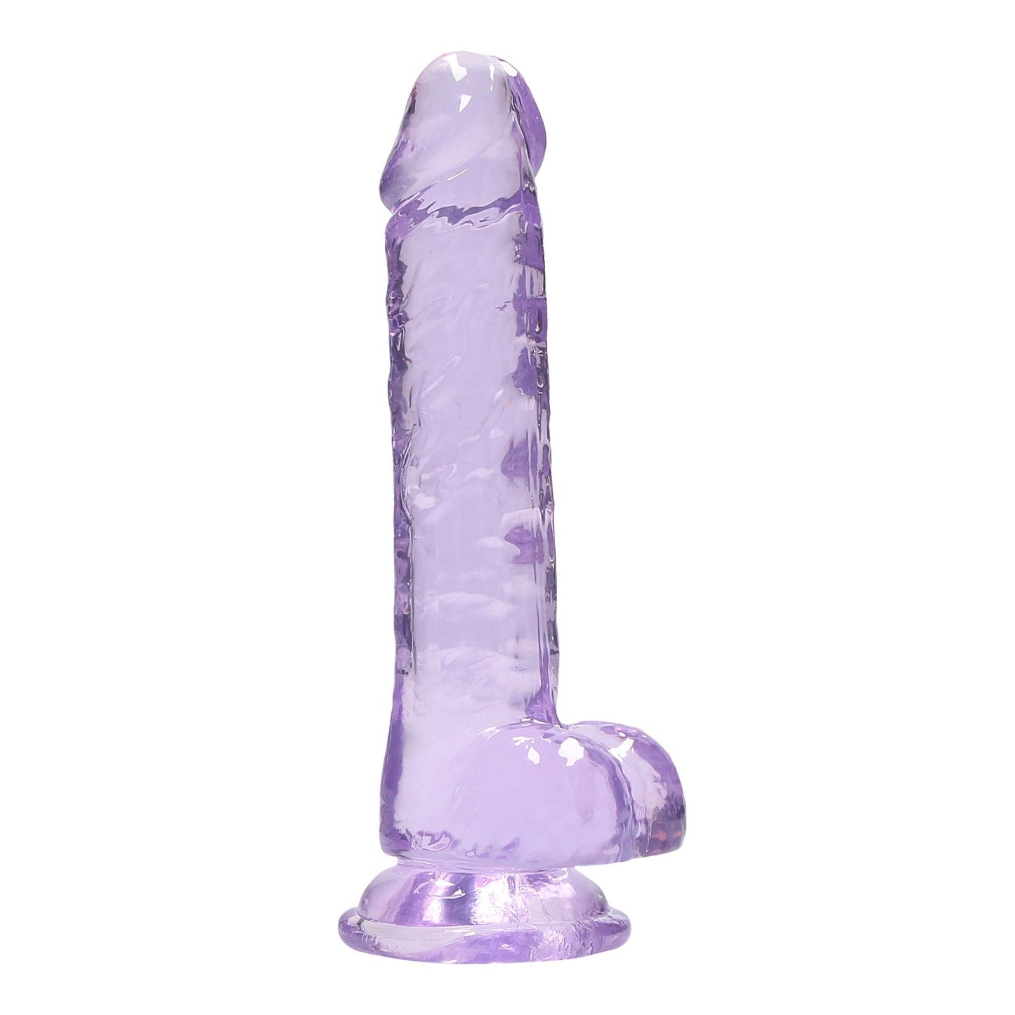 7 Inch Realistic Dildo With Balls - Purple SH-REA091PUR