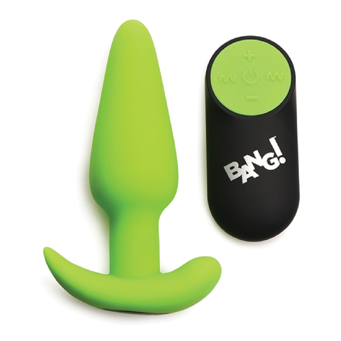 Glow in the Dark Butt Plug With Remote - Green BNG-AH459