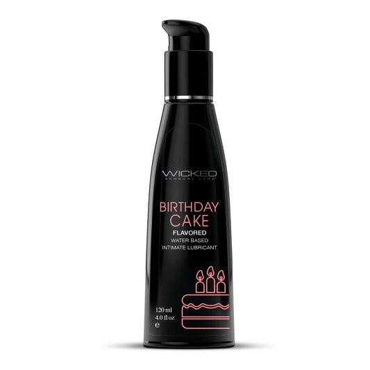 Aqua Birthday Cake Flavored Water Based Intimate Lubricant 4 Fl. Oz. WS-90444