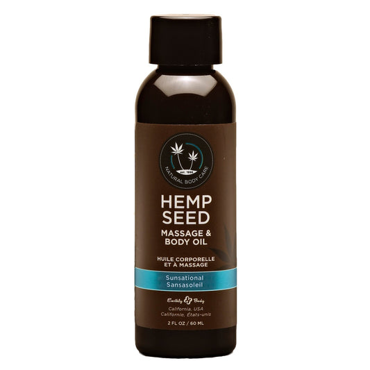 Hemp Seed Massage and Body Oil - Sunsational 2 Fl. Oz/ 60ml EB-MAS246