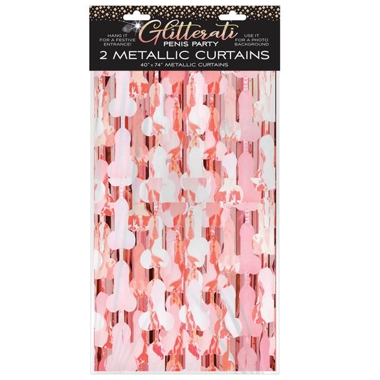 Glitterati Penis Foil Curtain - Rose Gold LG-CP1083