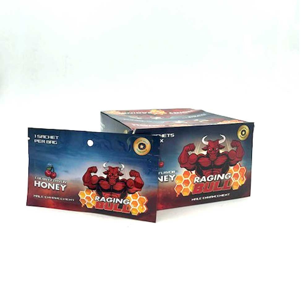 Raging Bull Cherry Honey Male Enhancement - 24 Ct  Sachet Display CG-RBH1