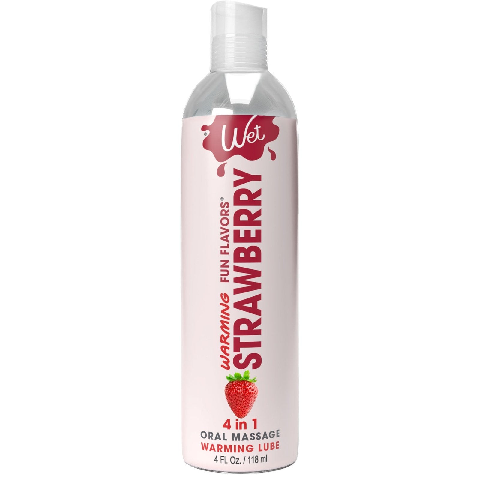 Wet Warming Fun Flavors - Strawberry - 4 in 1 Lubricant 4 Oz WT20424