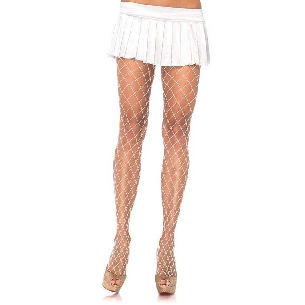 Xena Spandex Diamond Tights - One Size - White LA-9005WHTOS