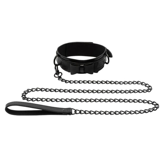 Bow Tie Collar & Leash - Black SS520-24