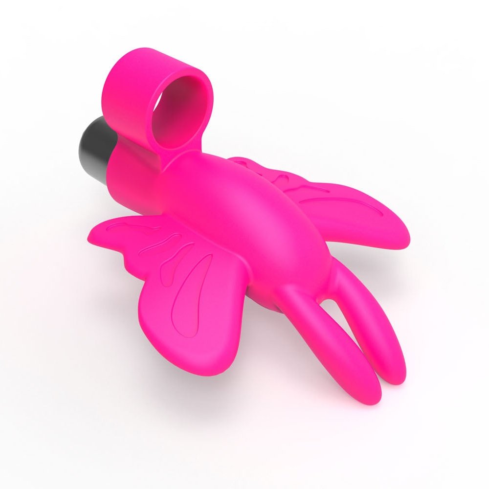 The 9's Flirt Finger Butterfly Finger Vibrator - Pink ICB2670-2