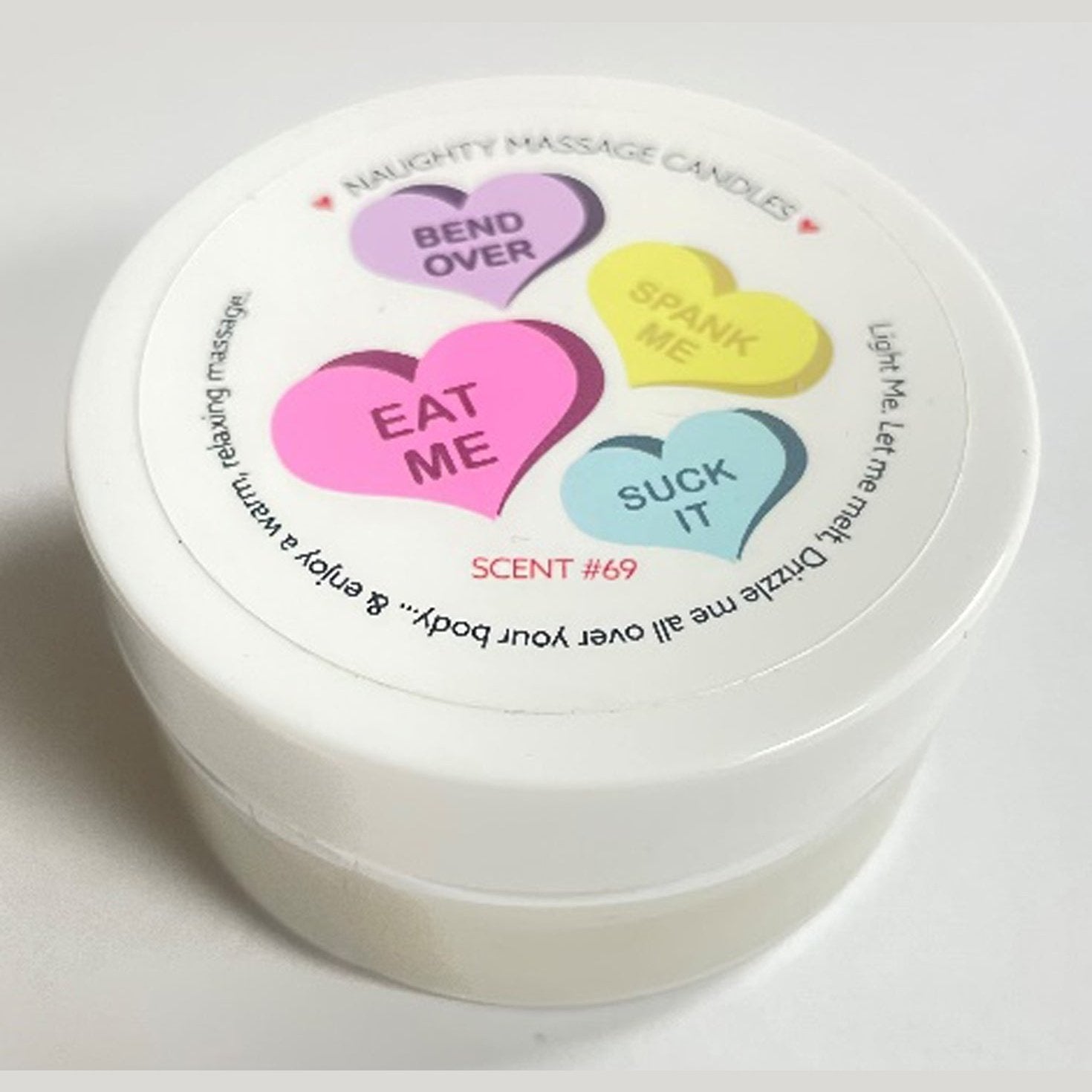 Vday Candy Heart Massage Candle - Madagascar  Vanilla 1.7 Oz KS14316