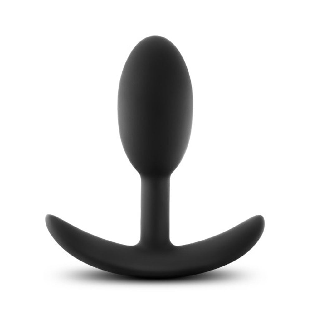 Anal Adventures - Platinum - Silicone Vibra Slim  Plug - Small - Black BL-11845