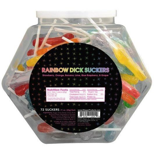 Rainbow Dick Suckers - 72 Pack KG-NV070FB