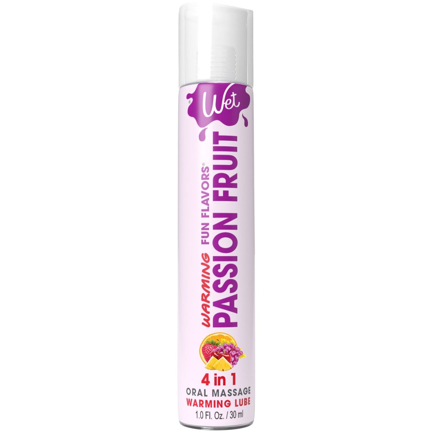 Wet Warming Fun Flavors - Passion Fruit - 4 in 1  Lubricant 1 Oz WT20412