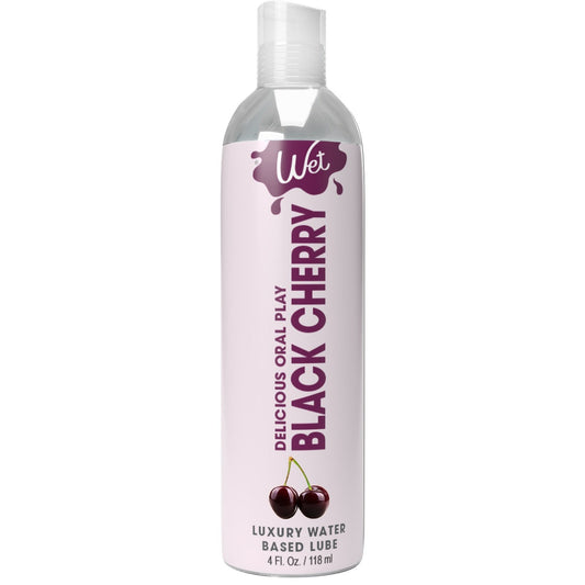 Wet Delicious Oral Play - Black Cherry -  Waterbase Flavored Lubricant 4 Oz WT21528