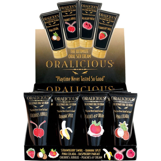 Oralicious - 24 Piece P.O.P. Display - 2 Fl. Oz. Tubes - Assorted Flavors HTP2160-D
