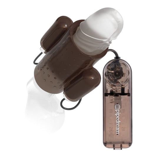 Dual Vibrating Penis Sleeve - Smoke PD1987-24