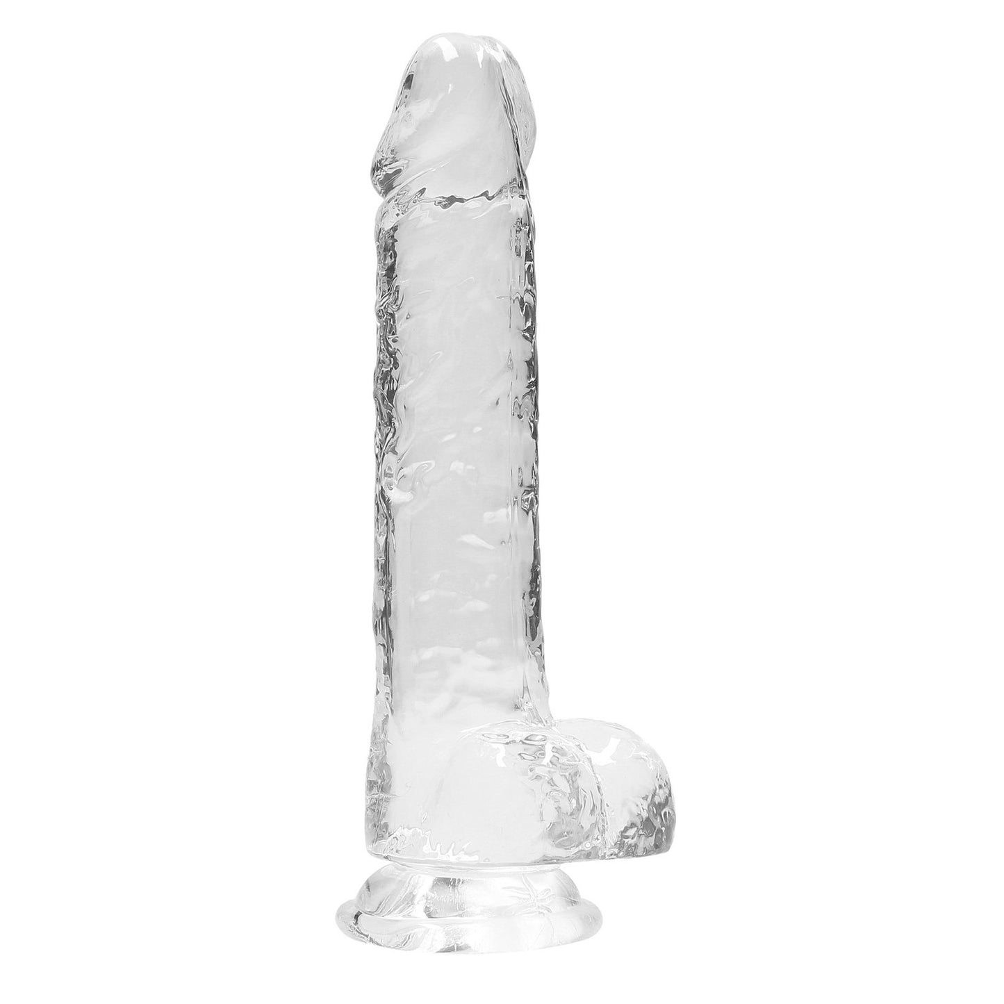 8 Inch Realistic Dildo With Balls - Translucent SH-REA092TRA