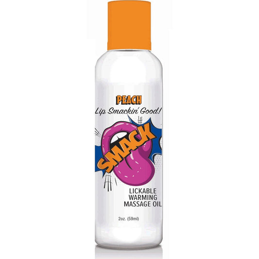 Smack Warming and Lickable Massage Oil - Peach  2 Oz LG-BT408