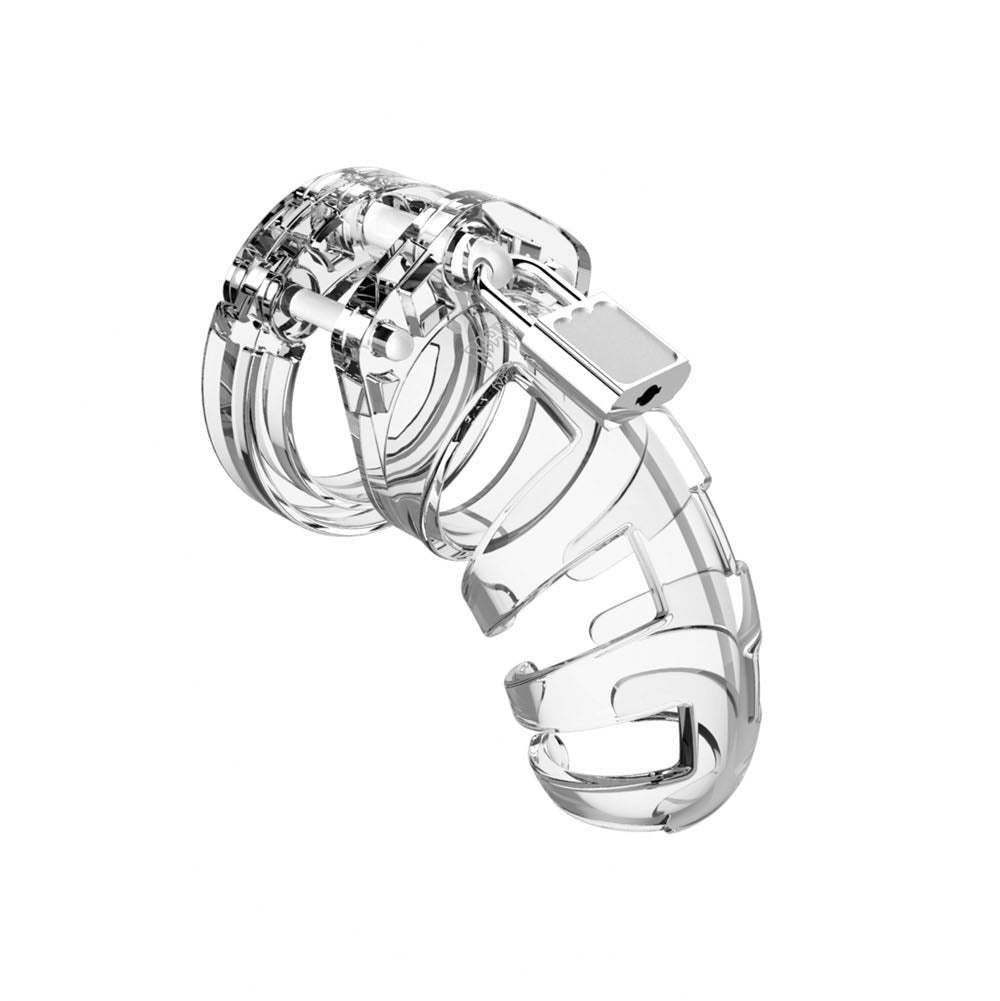 Mancage Model 2 Chastity 3.5 Inch Cock Cage - Transparent MCG-MCG002TRA