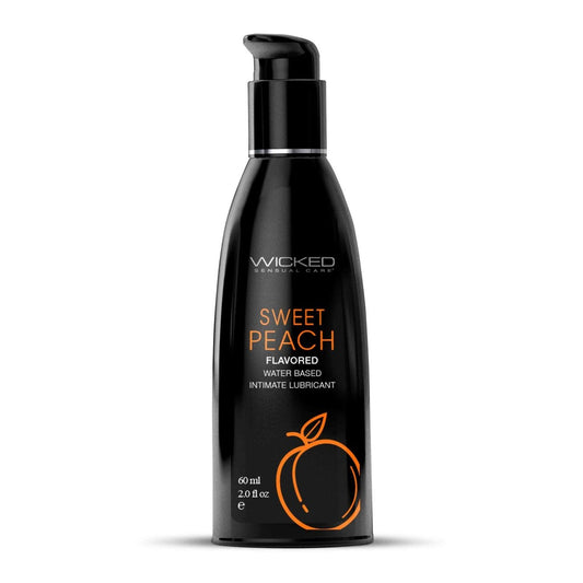 Aqua Sweet Peach Flavored Water Based Intimate  Lubricant - 2 Fl. Oz. WS-90382