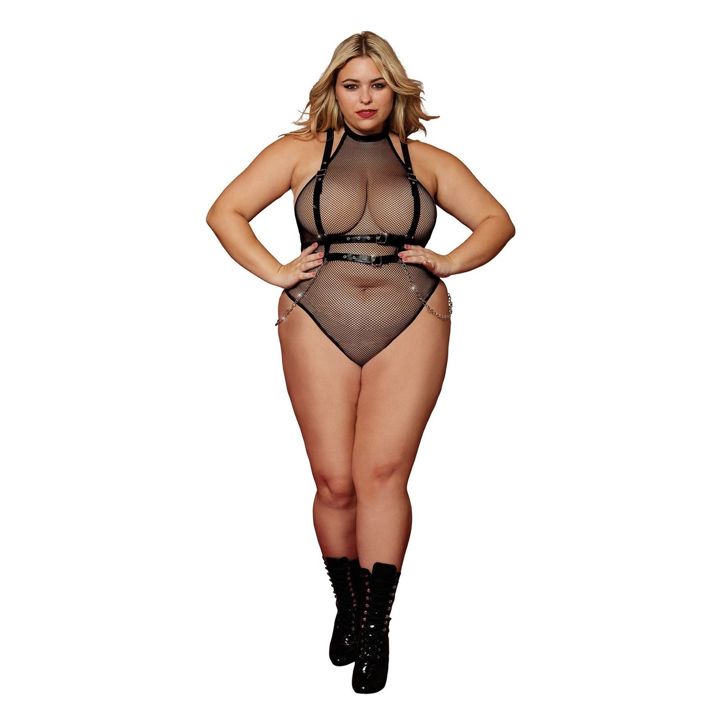 Teddy and Harness - Queen Size - Black DG-13291XBLKQ