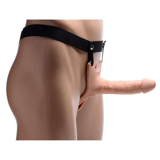 Hollow Silicone Dildo Strap-on - Flesh SM-AG365-FLSH
