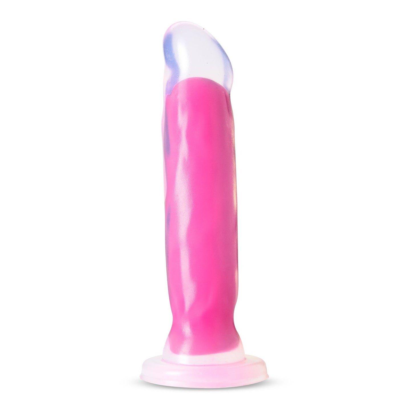 Neo Elite Glow in the Dark - Marquee - 8 Inch  Silicone Dual Density Dildo  - Neon Pink BL-88200